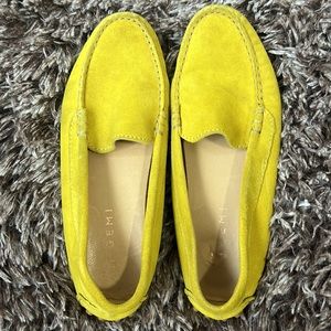 M. Gemi Felize Suede Loafer - Yellow Gold Moccasin